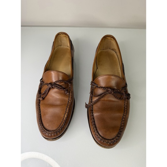 Men\'s Allen Edmonds Colebrook Brown Leather Slip On Loafers Size 12 D main image 12